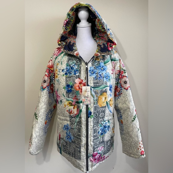 NWT JOHNNY WAS PUFFER JACKET SZ US L - Picture 3 of 15